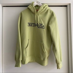 Supreme USA hoodie - light sage - medium
